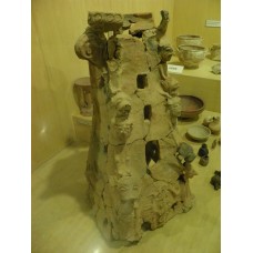 Censer, Terracotta, Taanek, ritual object, prism shape